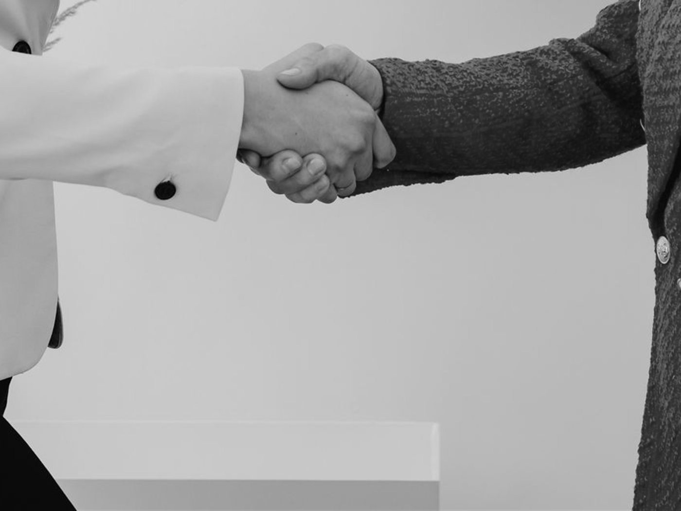 Two people shaking hands